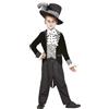 SMIFFYS Costume da Cappellaio Matto Oscuro, Bianco e Nero, Giacca, camicia e cappello finti