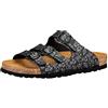 Lico Bioline Lady Soft, Pantofole, Nero/Argento, 36 EU