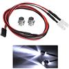 Dilwe Kit Luci LED RC, Fari 2 Pezzi 5mm Accessori LED RC per Auto Modello Drift 1/10(9# Luce Bianca)