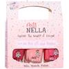 Miss Nella PINK GLITTER ATTACK- Miss Nella scatola da 3 smalti, senza odori, a base d'acqua. Il nostro smalto per unghie è sicuro e divertente!