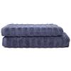 Sallyjacquard Set Asciugamani Spugna 1+1 Ospite e Salvietta, Cotone, Denim Blue, 50 x 96+40 x 56 cm