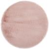 -LUXOR- living Cuscino per sedia Coste, in pelliccia sintetica come decorazione per il soggiorno o la sedia, cuscino decorativo, 40 x 40 cm, rotondo, rosa antico, 1 pezzo