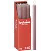 Bolsius Rustik Candele a bacchetta - rosa antico - Set 9 pezzi - lunghezza durata 13 ore - non profumate - cera naturale - senza gocciolamento - senza olio di palma - 27 x 2,3 cm