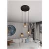 Lampadario a sospensione COSMO 3 BLACK MIODOWY PREMIUM