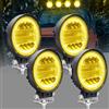Biqing 4Pcs 96W Faretti LED Off Road con anello Halo Amber Angel Eyes,4 Faro da Lavoro 12V 24V Fari Led Auto Barra LED Fuoristrada Luci Antinebbia Fari Supplementari per Off Road Moto 4WD SUV ATV UTV