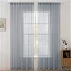 MIULEE Tende Trasparenti Con Passanti Morbidi Finestre per Salotto Eleganti Soggiorno per Camera da Letto e Tende Cameretta Bambini 2 Pannelli 140x260cm Viola Chiara