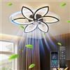 DIDADIDA Ventilatori da soffitto con lampada Dimmerazione a induzione da 70W lampadario ventilatore da soffitto D78CM Per soggiorno camera da letto studio pale da soffitto