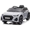 Tecnobike Shop Auto Macchina Elettrica per Bambini 12V Audi RS6 S-Line Porte Apribili Radiocomando Mp3 Usb (Grigio)