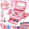 Mrabbitoo Trucchi per Bambine Set - Trucco per Bambina Anallergici Valigetta Trucchi Ragazze,Giocattoli,Regalo di Compleanno per Ragazze 4,5,6,7,8,9,10,Anni