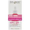 Balance Active Formula Resurface & Brighten AHA 10% + BHA 2% Siero Retexturising (30ml) - Con acido glicolico e acido salicilico. Rinnova la consistenza della pelle. Esfolia e illumina profondamente.