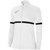 Nike Academy 21 Knit Track Jacket - Giacca sportiva da donna, Donna, Giacca da tuta, CV2677-100, bianco/nero/nero/nero, XL
