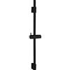 WENKO Asta per doccia Classic, asta per doccia con supporto per doccetta a mano per doccia o vasca in acciaio inossidabile con supporto a parete mobile, dimensioni (L/P x A): Ø 2,2 x 70 cm, nera