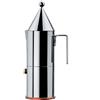 Alessi La conica 90002/6 - Caffettiera di Design in Acciaio Inox e Fondo in Rame, 6 Tazze