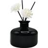 VANTOBEST 1 pz bottiglia diffusore rotonda in vetro da 200ml/6.8oz per aromaterapia, contenitore per oli essenziali, barattoli diffusore decorativi per accessori profumazione casa (nero)