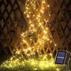 yowin Catena di Luci Solare 1m 100 LED Stringa Luci per Esterni, 8 Modalità IP65 impermeabile Luci Solari da Giardino per Annaffiatoio, Terrazze, Balconi DecorazionI (Bianco Caldo)