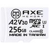 AXE Memory AXE Scheda di memoria microSDXC da 256 GB + adattatore SD con performance app A2, V30 UHS-I U3 4K Class 10