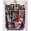 YUzzles Coperta Con Foto Personalizzate Plaid Di Testo Regali Per Compleanni, Anniversari Per Papà, Mamma, Bambini, Amici E Amanti Natale (9 Foto)
