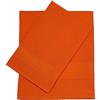 CA' D'ORO Nido d'ape Coppia Asciugamani da bagno, Asciugamani in Cotone Piquè, Set 2 Asciugamani, Viso (60 x 110 cm) + Ospite (60 x 40 cm) (ARANCIONE)