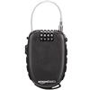 Amazon Basics Lucchetto a 4 cifre, AB-BL101, con cavo retrattile, Combinazione, confezione da 1, nero