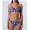 North Sails Reversible Slip Bikini Combo 6 Stampa Fondale/Blu Donna