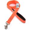 Pet Tec PetTec Guinzaglio per Cani - Guinzaglio Addestramento con Impugnatura Imbottita, Materiale Trioflex a 3 Strati Intrecciati, Impermeabile - Moschettone e Gancio in Acciaio Inossidabile - 2m, Arancione