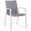 KONTE.DESIGN Set di 4 Poltroncine ODEON Impilabili Gambe Bianche