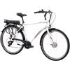 F.lli Schiano E-Moon 28 E-Bike, Bicicletta Elettrica da Città con Motore 250W e Shimano 7 Velocità, Batteria al Litio 36V 13Ah estraibile, Colore Bianco