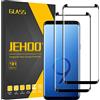 JEHOO [2 Pezzi] Pellicola Protettiva per Samsung Galaxy S9, Digitali Proteggi Schermo in Vetro Temperato [Curvo Copertura] [Facile Installazione]