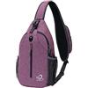 Waterfly Zaino Monospalla Sling Bag: Sportivo Borsello Monospalla Zaini Petto per Trekking Viaggio Lavoro Scuola Borsa Tracolla Monospalla Marsupio Uomo Donna (Viola)