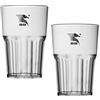 U.S. SALERNITANA 1919 Glass Bicchiere da Cocktail, Plastica, Argento