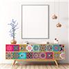 Ambiance Sticker Adesivi Murali per Mobili da Tavola, Adesivi Decorativi per Camere da Letto e Armadi Coralina - 24 Piastrelle Adesive 10 x 10 cm