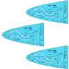 KUM - Sagoma parabolica 366 ACR, blu, confezione da 3 | Parabola standard per seno, coseno e tangente, ideale per la scuola e le lezioni di matematica