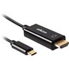 Ekon cavo USB-C HDMI, maschio maschio, 1.5 metri, risoluzione 4K Ultra HD, connettori dorati, per TV, smartphone, proiettori, laptop, PC, MacBook, PlayStation, Nintendo Switch