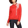 Under Armour Synthetic Fleece Crew Felpa, Donna, After Burn/Radio Red/Bianco, SM