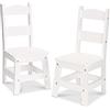 Melissa & Doug - Set 2 Sedie Bianche per Bambini in Legno | Arredo Cameretta Bambino | 3+ | Regalo per Bambine e Bambini