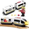 LiRiQi Locomotiva ad Azione a Batteria (connessione Magnetica), Treno Elettrico per Bambini, Auto Giocattolo educativo Regali Bambini, Rail Treno passeggeri compatibile con Thomas, Brio