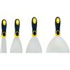 HARDY WORKING TOOLS HARDY 2K-Farbspachtel-Set Vier Größen 40 mm 80 mm 100 mm 150 mm Präzises Renovieren Bauen Renovieren Spachteln Putzauftragen Leim Langlebig Zuverlässig