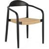 La Forma Sedia Nina in legno massello finitura nera