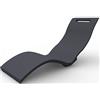 Arkema Design Chaise Longue colore Antracite da terra ARKEMA S010-7016 Sedia sdraio realizzata in polietilene ad alta densità con superficie effetto pietra Lettino prendisole Resiste agli UV, alla salsedine e al calcare Ergonomica leggera e facilmente ige