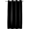 ED Enjoy Home Tenda Oscurante con Occhielli argentati, Nero, 140 x 180 cm, 100% Poliestere, Tessuto Certificato Oeko-Tex, Collezione Liquirizia