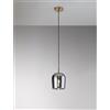 Perenz Illumina Sospensione in vetro fume specchiato Coro attacco E14 d.16cm