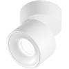 Perenz Illumina Faretto-Applique in metallo verniciato bianco Camera LED 8W CCT 3000K 4000K 6000K CRI?80 220-240V 50/60Hz 480Lm orientabile