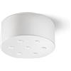 Perenz Illumina Rosone multicavo in metallo verniciato a polvere 8 fori bianco opaco