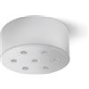 Perenz Illumina Rosone multicavo in metallo verniciato a polvere 8 fori cromo spazzolato