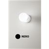Perenz Illumina Applique MAGA 1 luce in vetro bianco e metallo colore nero attacco G9 d.10cm