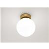 Perenz Illumina Applique MAGA 1 luce in vetro bianco e metallo colore oro attacco G9 d.10cm