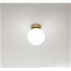 Perenz Illumina Applique MAGA 1 luce in vetro bianco e metallo colore oro attacco G9 d.15cm