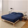 Dalfilo Completo lenzuola in raso Blu Notte
