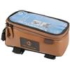 M-Wave Top Tube Bag For Smartphone Rotterdam Top Xl Le, M-Wave Xx, Imitation Leather, Light Brown, With Qr