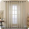 GIRASOLE HOME® Coppia Tende Filtranti Fantasia a Righe Verticali Tenda per Interni 2 Pannelli con Occhielli (Tortora, 140x285cm)